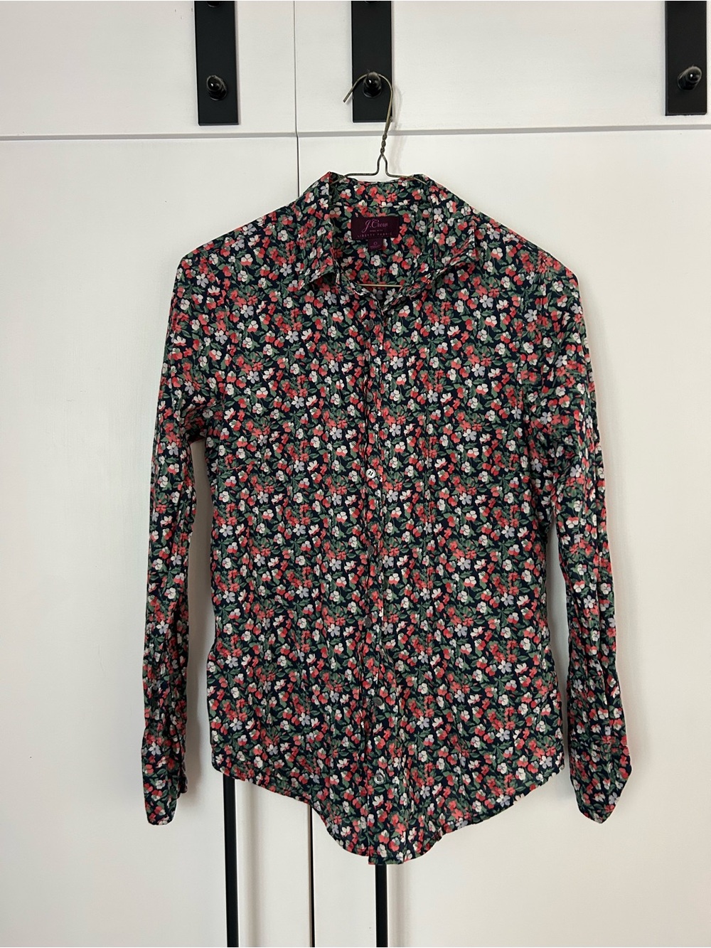 J Crew with Liberty of London fabric blouse, size 0